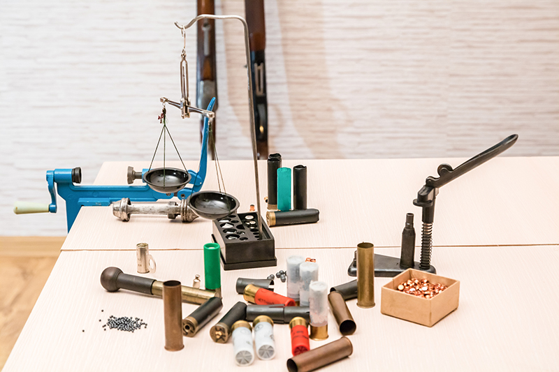 Ammunition Reloading Supplies on a table