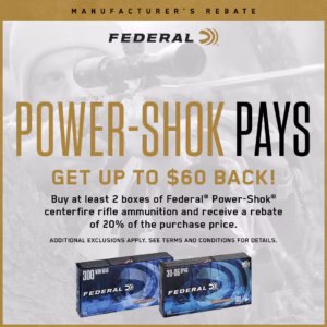 Federal Power Shok Fall 2026 Rebate Federal Power Shok Fall 2026 Rebate